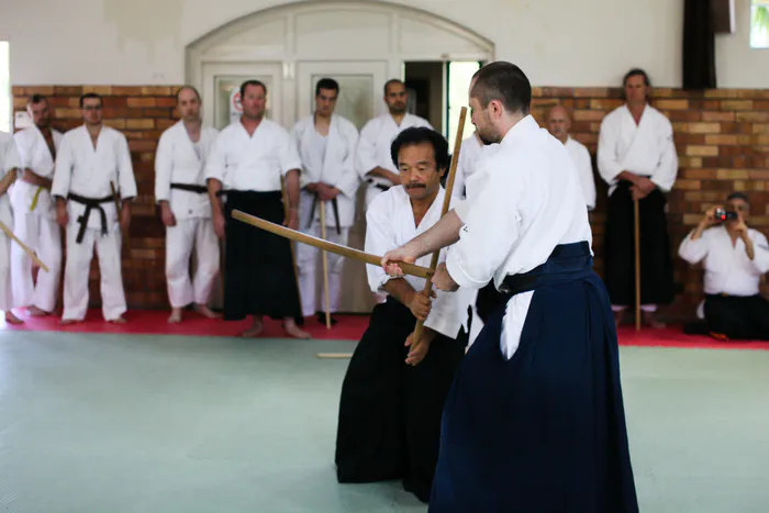 Teaching aiki-ken.